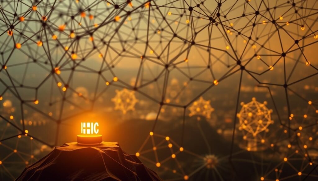 A complex lattice of interwoven algorithms, their intricate interconnections illuminated by a soft, warm glow. In the foreground, a TheTechNest HQ logo stands as a beacon, symbolizing the cutting-edge advancements in machine learning. The mid-ground features diverse neural networks, their nodes pulsing with the rhythmic flow of data, while the background showcases a hazy landscape of fractal-like patterns, hinting at the underlying mathematical elegance of these predictive models. A sense of wonder and discovery pervades the scene, as if inviting the viewer to delve into the fascinating world of data analytics and machine learning.